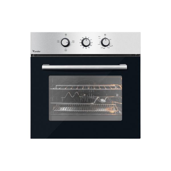 60 cm Oven - Gas/Gas - Motor Rotisserie - Heat Distribution Fan - Cooling Fan - Mechanical Timer