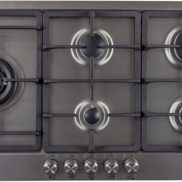 Nardi 90cm 5-Burner Built-in Gas Hob with Cast Iron Supports - Italian design & components (VG95 EAVX)